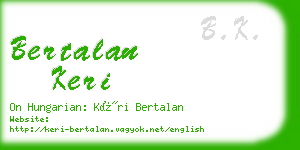 bertalan keri business card